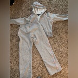 Rocawear pink and gray sweatsuit small